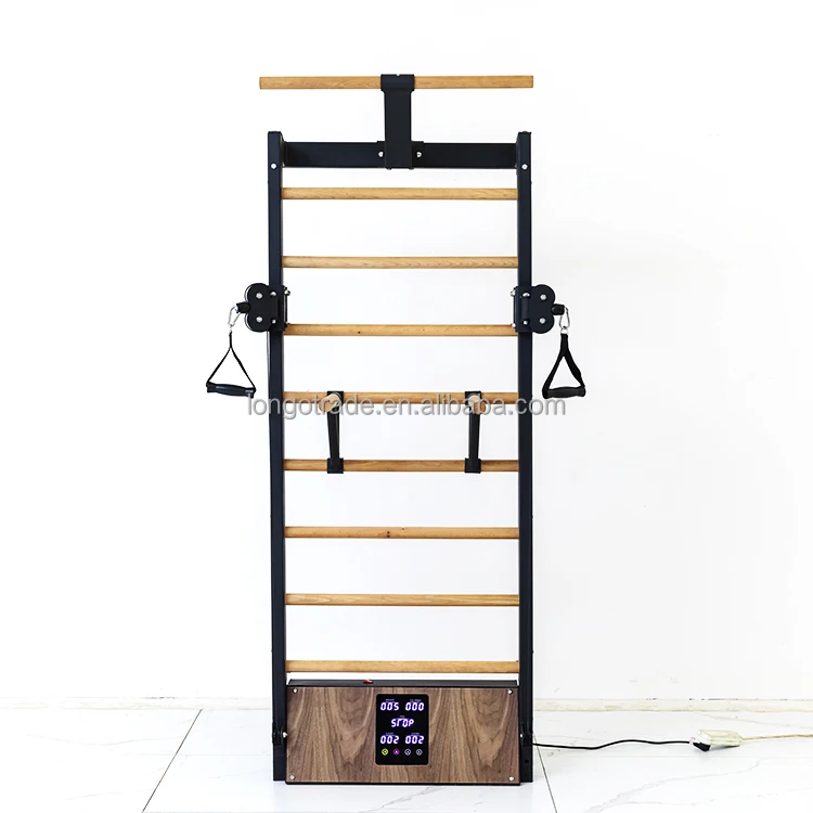 Wholesale Home Gym Wall Mounted Climbing Ladder Wooden Arm exercise Wall Training Rack Swedish Ladder for Club