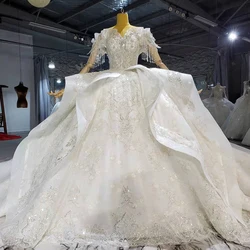 2022 New Luxury Sweetheart Strapless Fringed Pearl Embroidered Backless Bridal Wedding Dress For Women