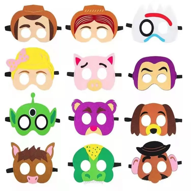 Custom Christmas halloween face mask cheap felt and elastic superhero masks party for kids from Hebei China