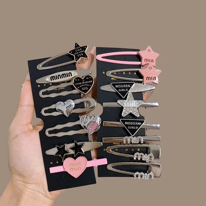 YANYE Clip Set Y2K Sweet Cool Dopamine Girl Millennial Style Luxury Brand Letter Set Hair Accessories Hairpin Hair Clip