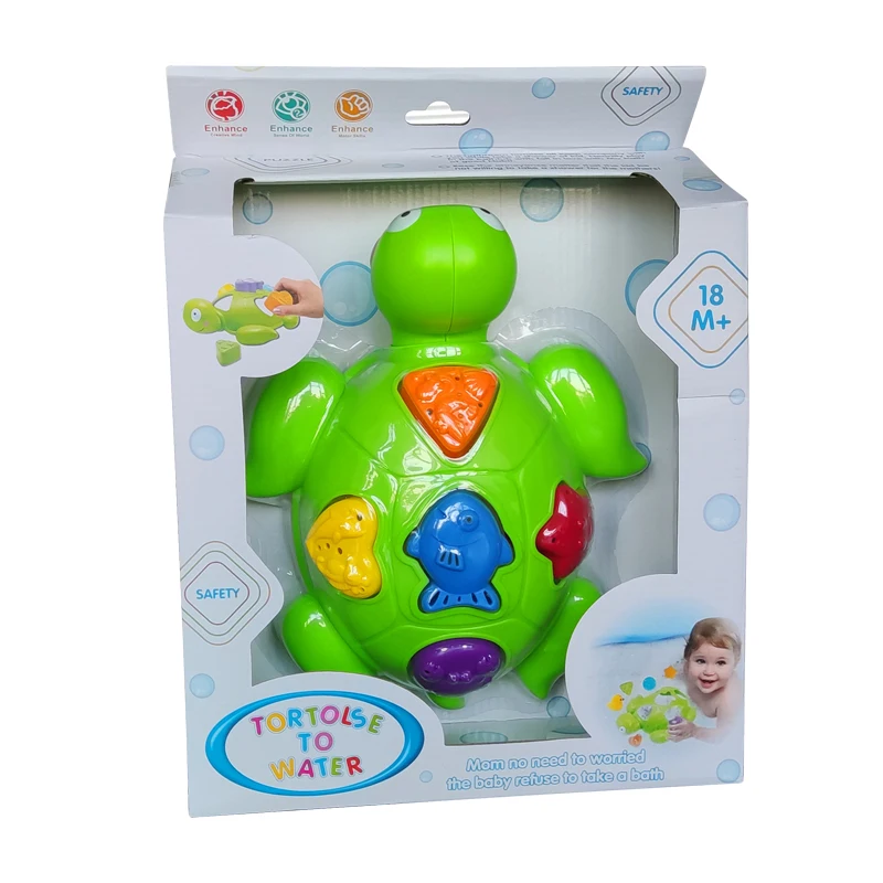 Plastic Bathroom Toys ABS PP Cognitive Animal Turtle Tortoise Crab Floating Baby Bath Toy Set