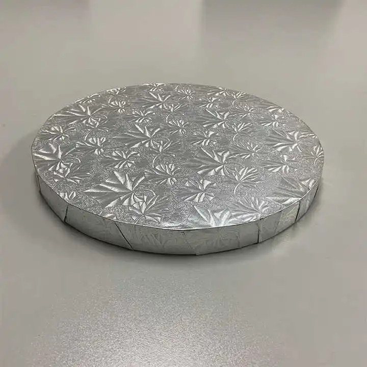 Large Cake Drum Board Embossed Aluminum Foil Silver Cake Boards
