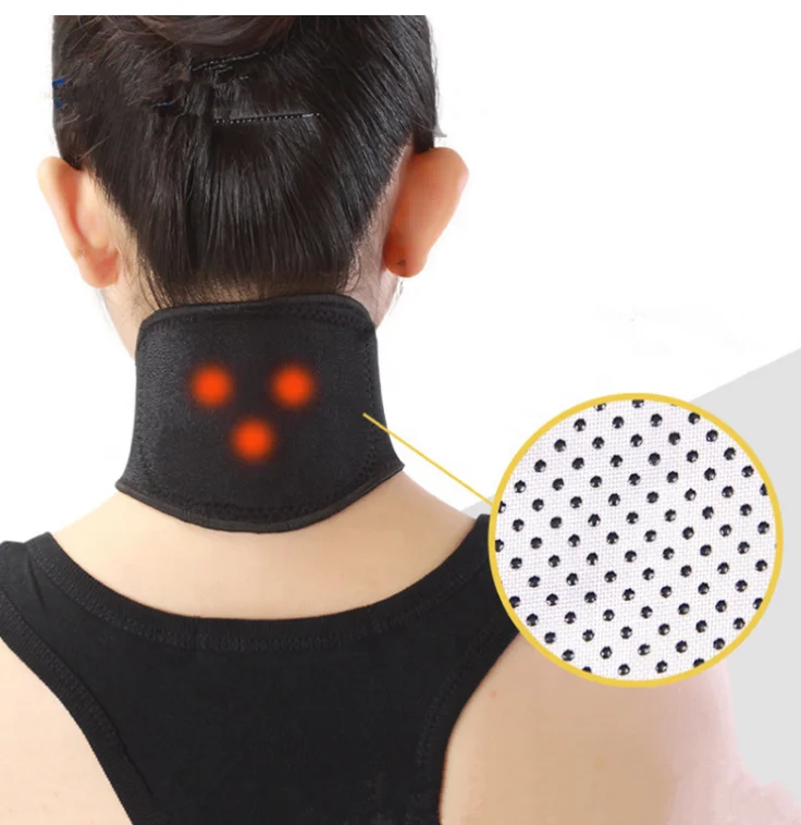 Оптовая продажа Магнитный Массажный неопреновый турмалиновый бандаж для облегчения боли в шее и