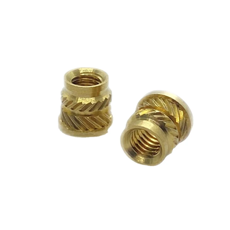 Factory knurled insert nut stainless steel brass insert nutM2.5 M3 M4 M5 M6 M8 Knurled Brass Fastener
