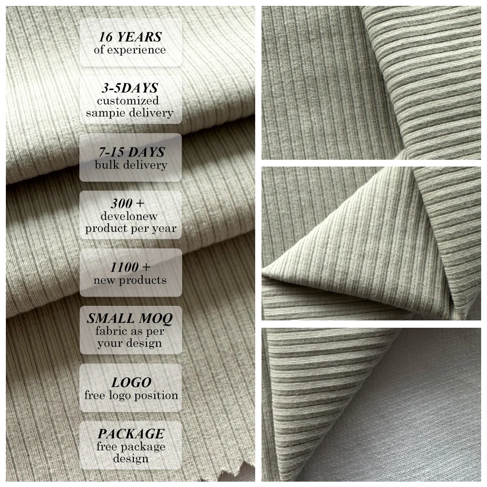 Organic Cotton Modal Stretch Rib Fabric Single Jersey for Sports and Baby Clothing Eco-Friendly with OCS Certificate