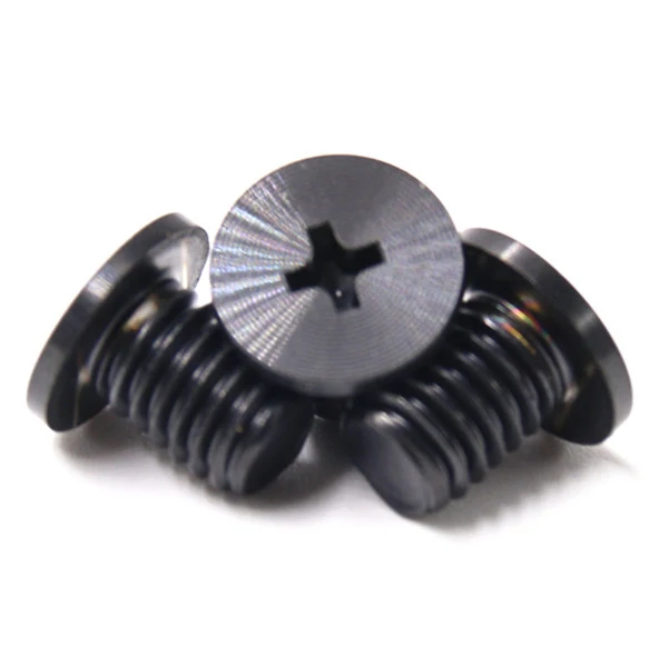 Satin brushed bolt Stainless steel flat head machine thread black CD pattern screw