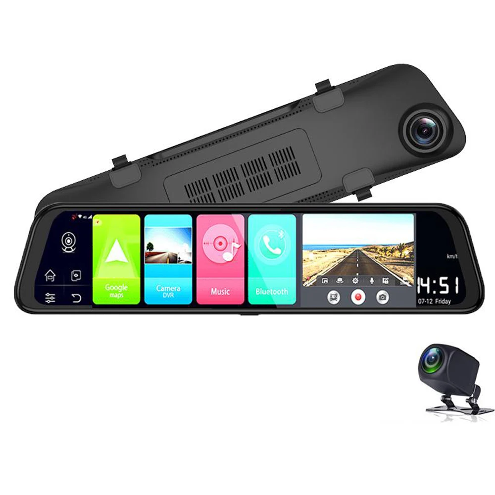 4G Dash Cam 11.66 Inch Car Rearview Mirror ADAS Android 8.1 FHD Auto Recorder GPS Navigation Dash Camera Rear View Mirror CR81