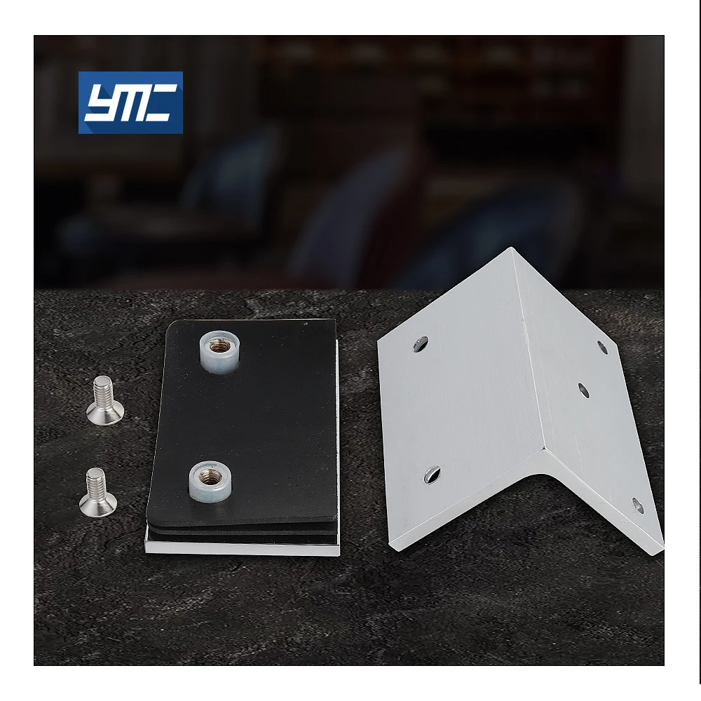 90 degree brass precision cast bottom plate shower door railing shelve glass suspend spigot hinge clamps