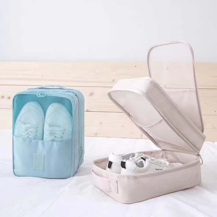 dustproof Portable zippered traveling sports custom Logo golf sneaker storage traveling shoe pouch bag