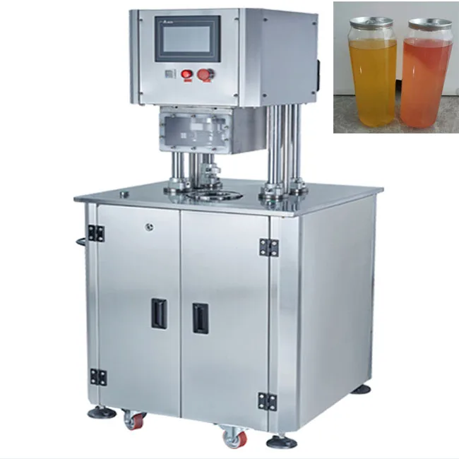 
Custom-made Semi Automatic Beverage Stash Can Seamer Tin Can Vacuum Nitrogen Sealing Machine 