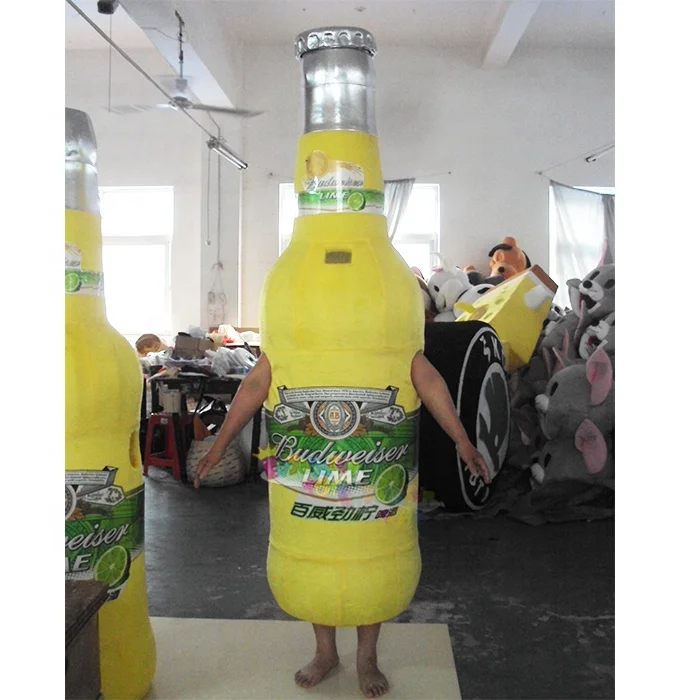 High quality CE OEM adult  beer bottle mascot costume for event advertising