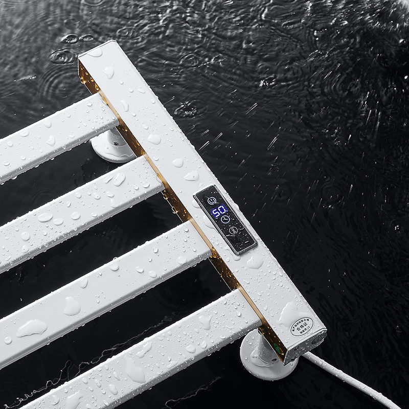 Bathroom Accessories Space Aluminum Dryer Intelligent Towel Heating Rack With Timer Wall Mounted Towel Warmer