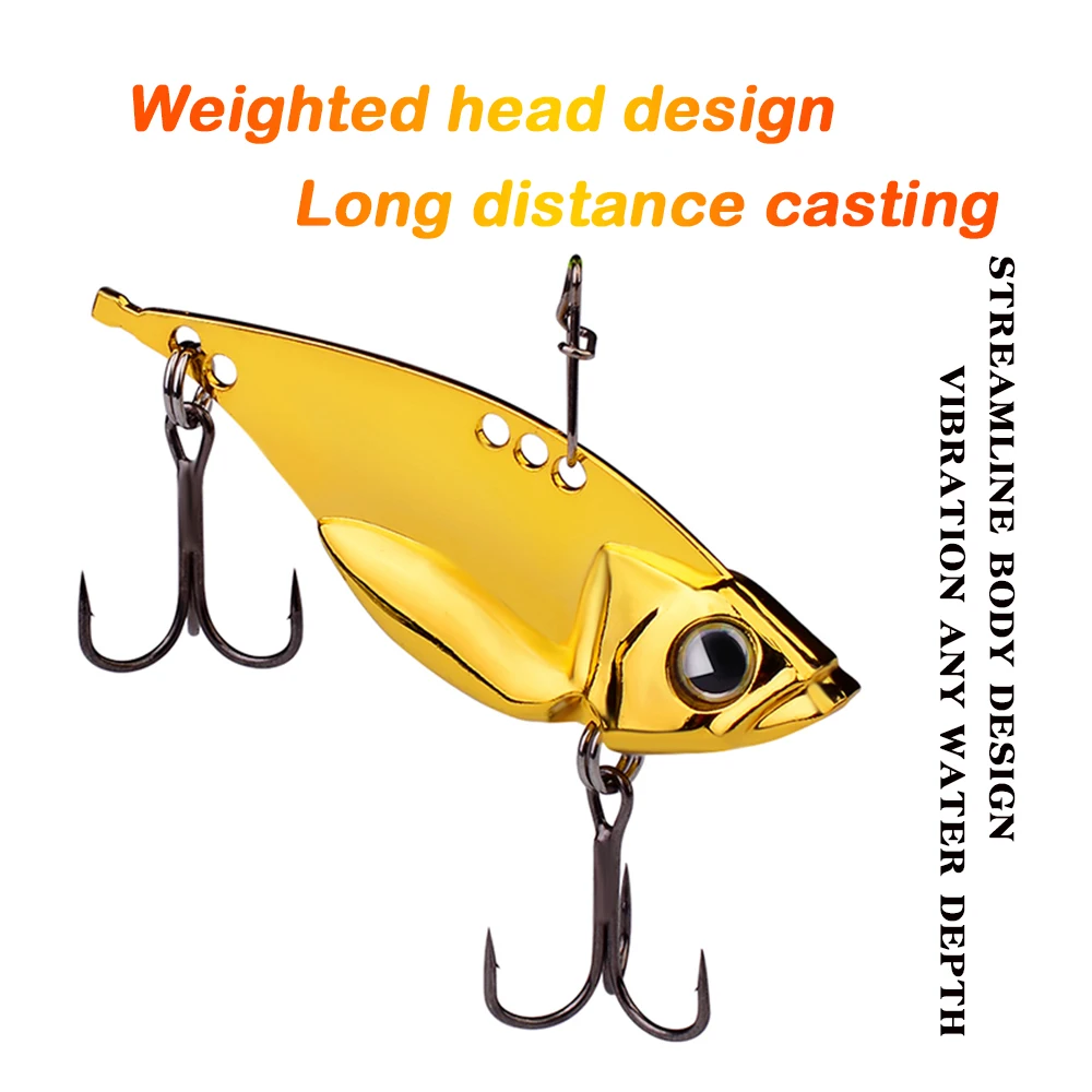 Metal Blade Baits for Bass Fishing Lures Hard Metal VIB Spoons Crankbaits Swimbait for Trout Walleye Crappie Saltwater