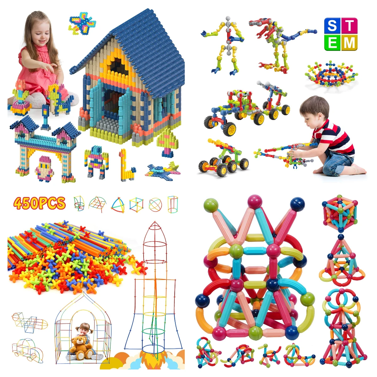 Montessori Kids Educational Toys STEM building blocks for kids