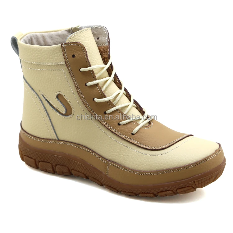 Chickita Women Shoes Wholesale Ladies Custom Flat Casual Shoes Walking Genuine Leather boots