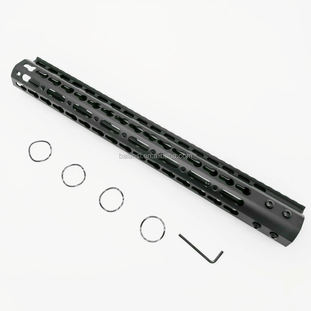 15 inch keymod ar15 tactical .223 5.56 handguard Free Float Slim ar 15 Handguard Quad for M4 M16