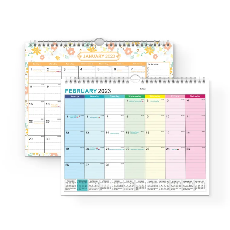 Made In China OEM Available Customized New Year Calendar 2022 2023 High Quality Desk Wall Calendar