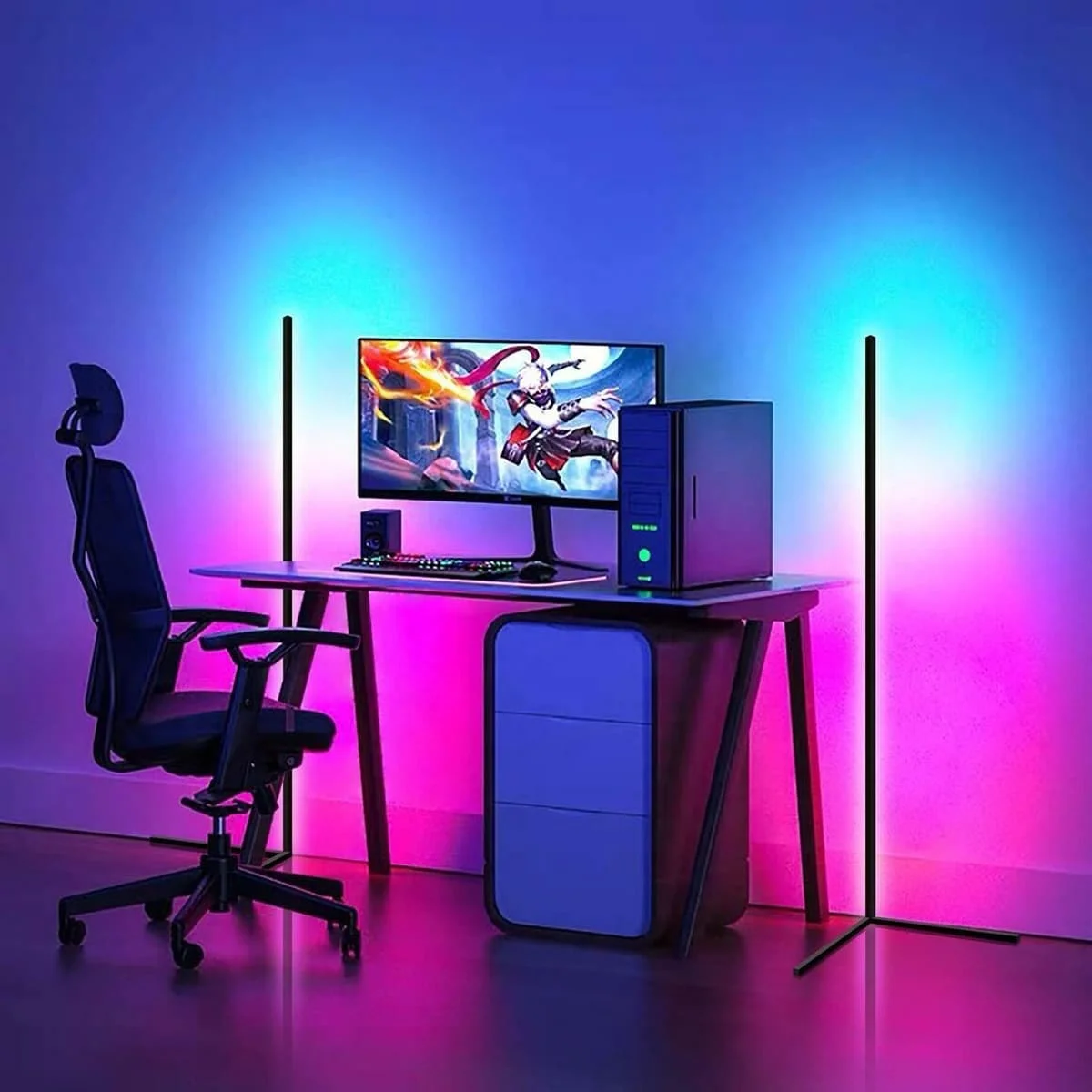 Tripod Lighting LED Corner Floor Lamp RGB Aluminum Plastic Modern APP Control Lighting Circuitry Design DC 24V King Star