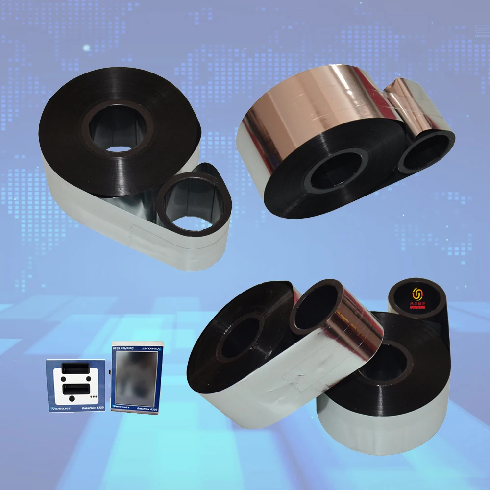 High Quality Near Edge Wax Resin Ribbon 55mm 1100M Videojt 6210 Date Coding Printer Tto for Machine