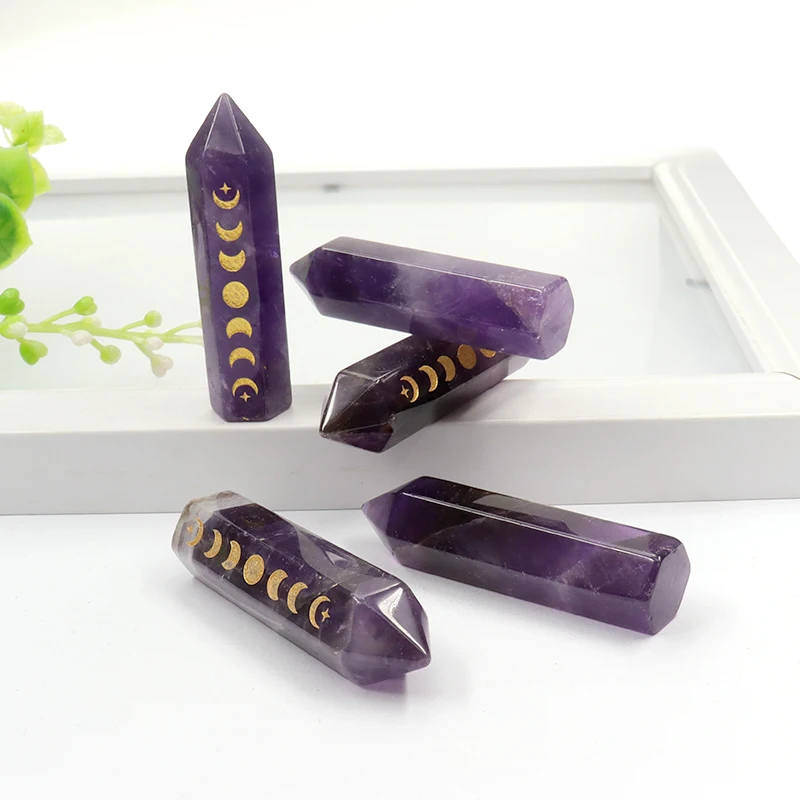 Wholesale Natural Crystals Point Rose Quartz Tower Amethyst Healing Crystals Quartz Points Healing Stone Crystal Wand Tower