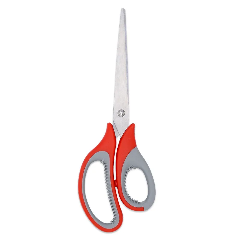 ZY-S0002 Custom Office Scissors 210mm 8inch Rubber Plastic Handle Household Scissors Stainless steel Office Scissors