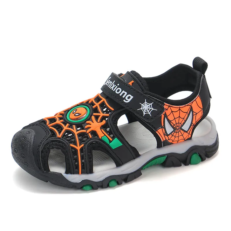 Brand New Summer Children Beach Boys Sandals Spiderman Kids Shoes Closed Toe Arch Support Sport Sandals for Boys