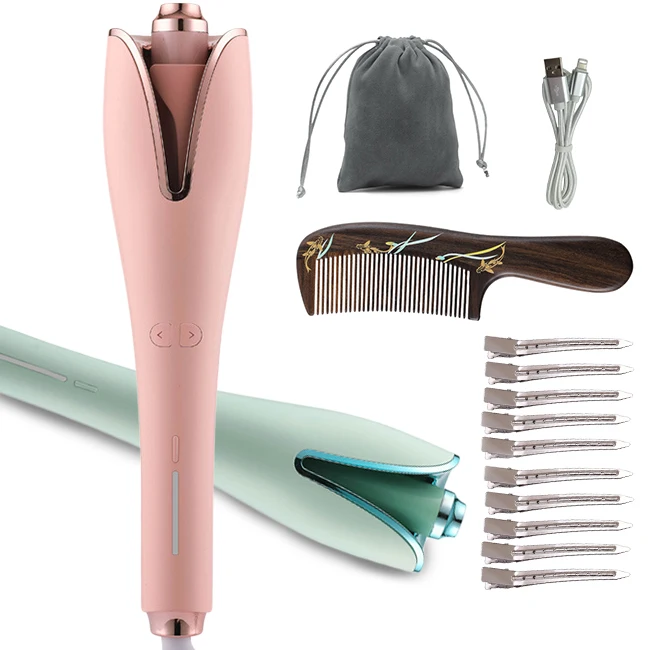 Hair wand straightener iron curler automatic hair curler wand