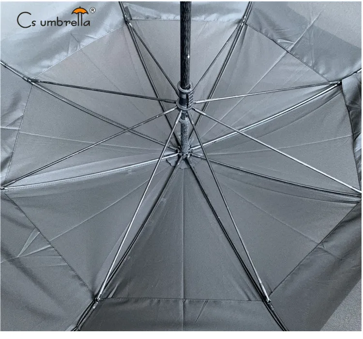 YS-7050 Extra Large Umbrella Customized Logo 30 Inches Big Size Double Layer Air Vented Windproof Big Golf Umbrella With Logo