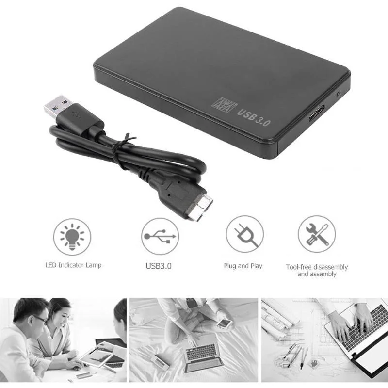 2.5 Inch Mechanical SSD Solid Sata Serial Port Screw  Free Tool Free Enclosure External USB3.0 Portable Hard Drive Box