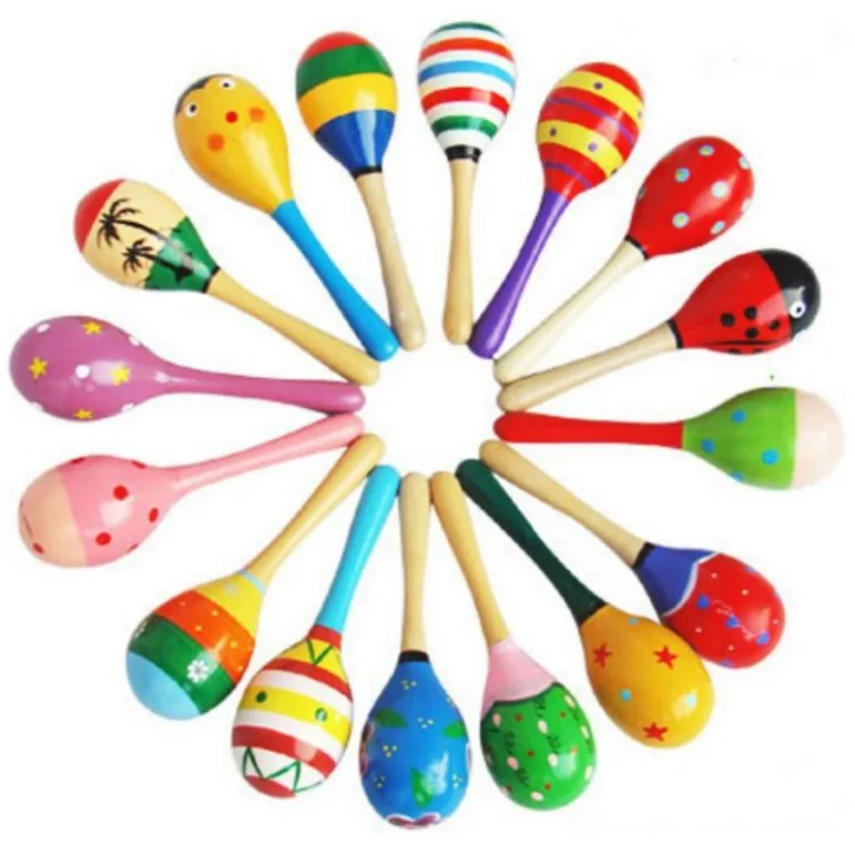 Baby Wooden Rattle Musical Baby Children Shaker Kids Development Toy Gift Sand Hammer Small