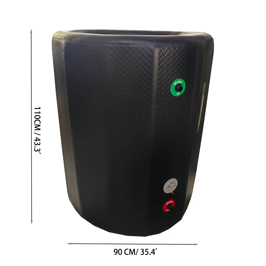 Inflatable Bathtub PVC Ice bath  Household adult bath bucket, full body plus cotton bubble bath bucket, large sweat bath bucket,