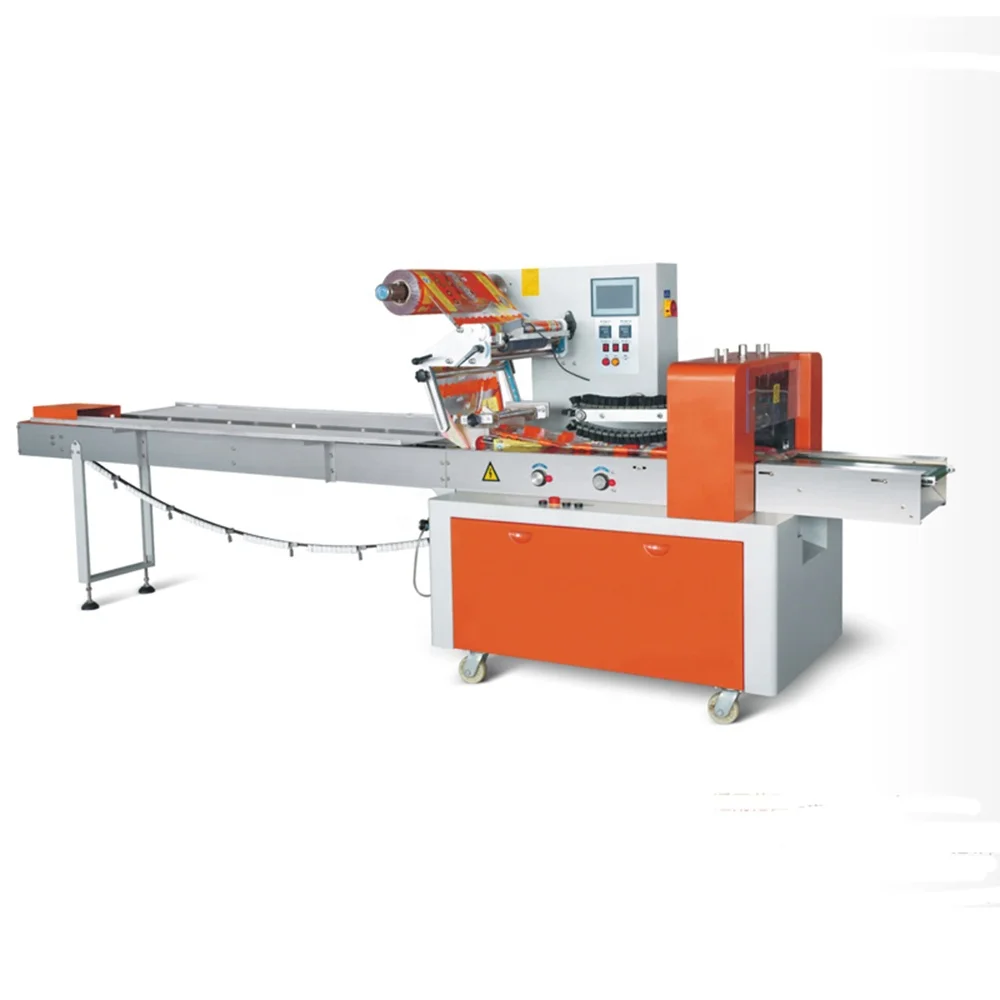 High speed automatic flow bread packing machine / horizontal pillow croissant packing machine