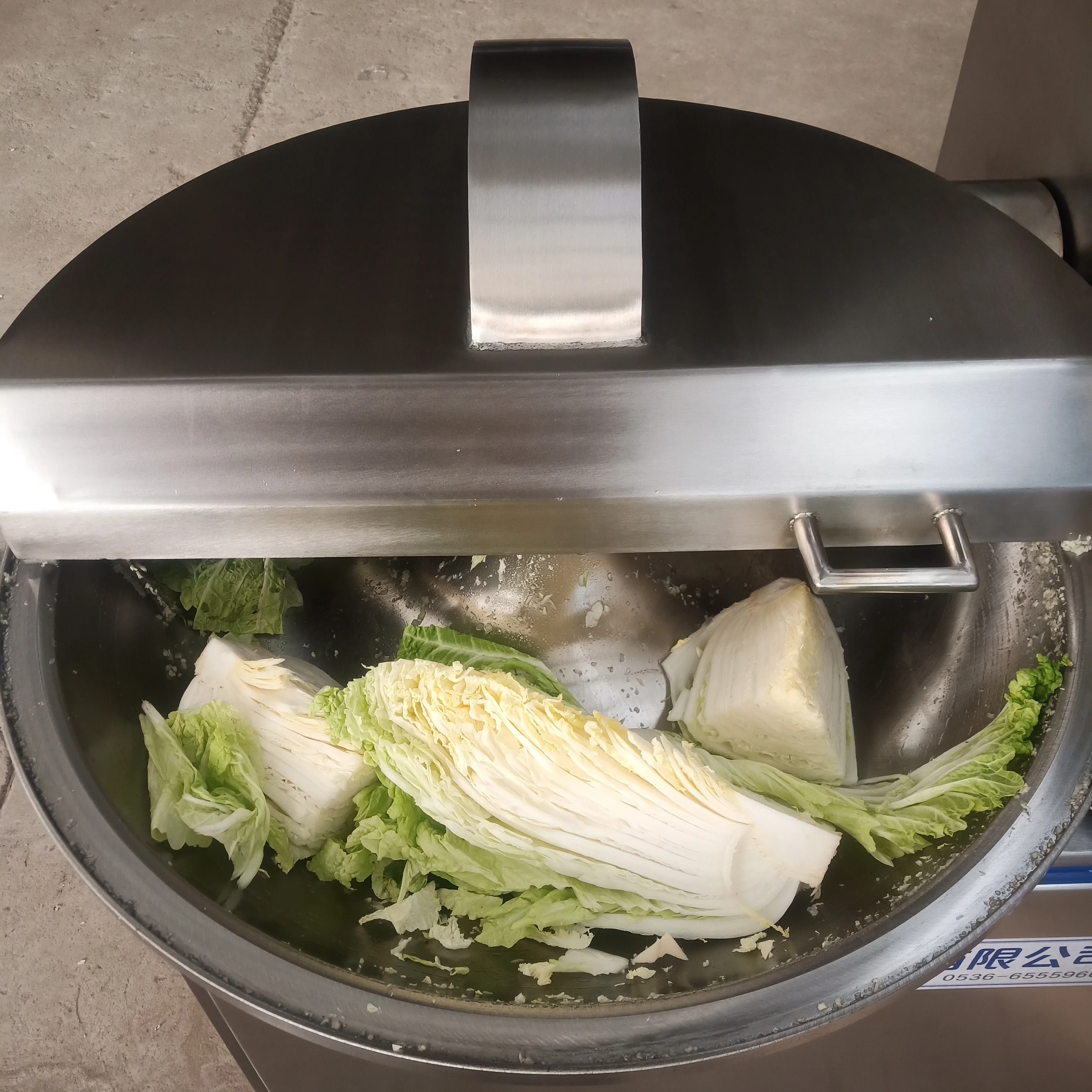 Commercial Kitchen Equipment High Efficiency Stainless Steel Meat Bowl Cutter Pork Chopper Bowl Cutter for Factory