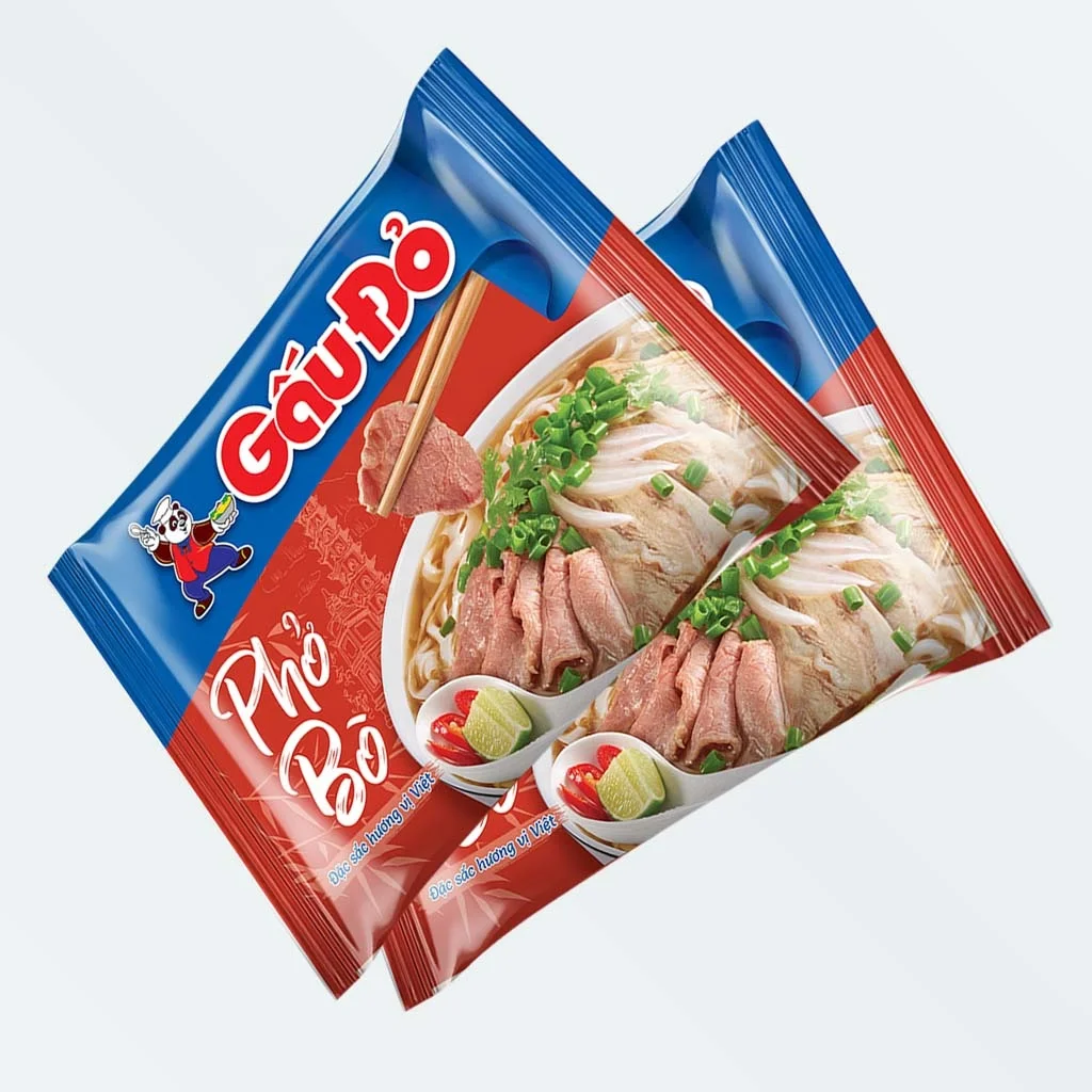  Вьетнамская вкусная здоровая и недорогая лапша быстрого приготовления (Пхо) со вкусом говядины-63 г