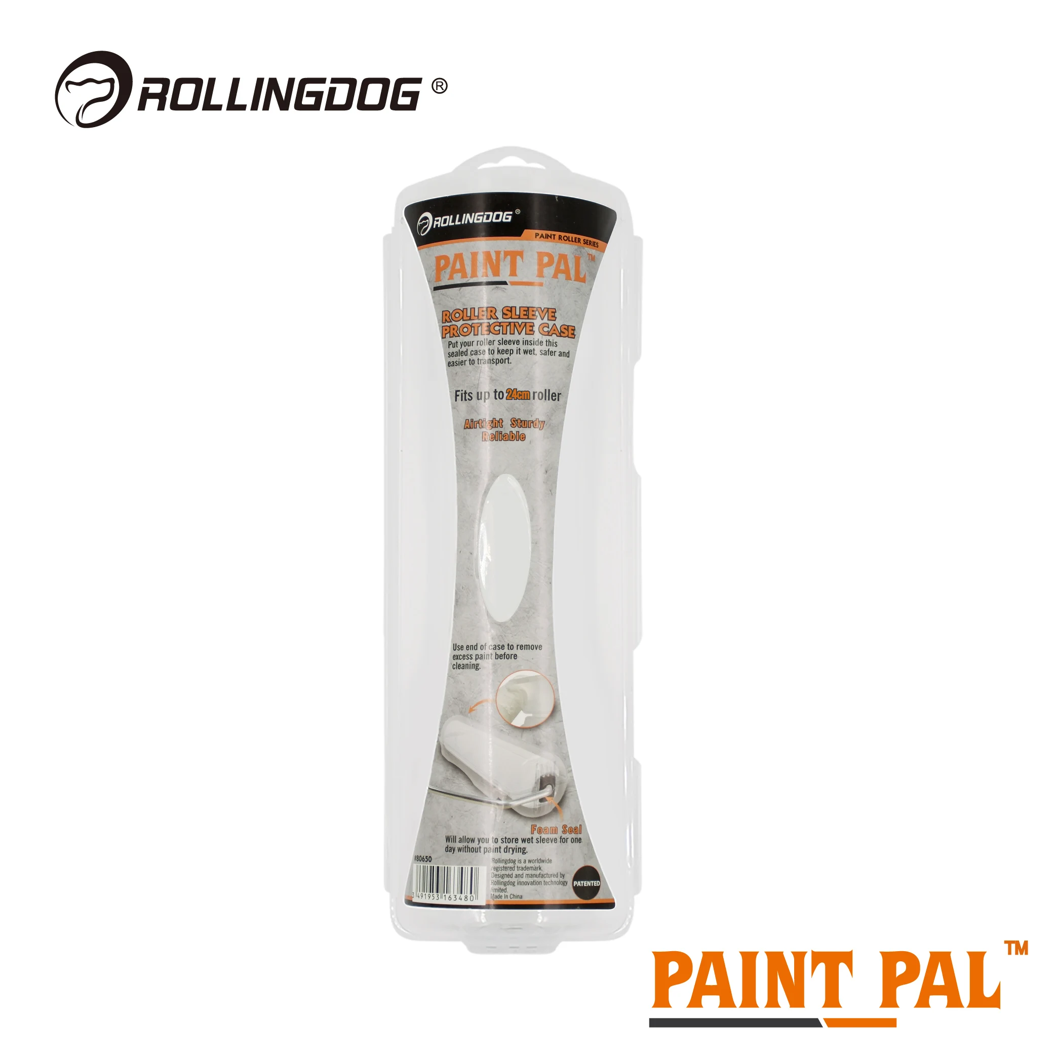 ROLLINGDOG Paint Brush Holder Cover Plastic to Store 1to 2.5 Inch Wet Brushes , Offers Air Tight Seal