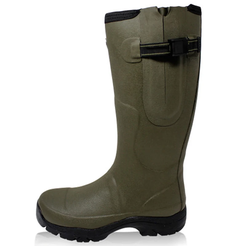Fashionable green nature Rubber water proof boots for farm or ranch high quality rain boots