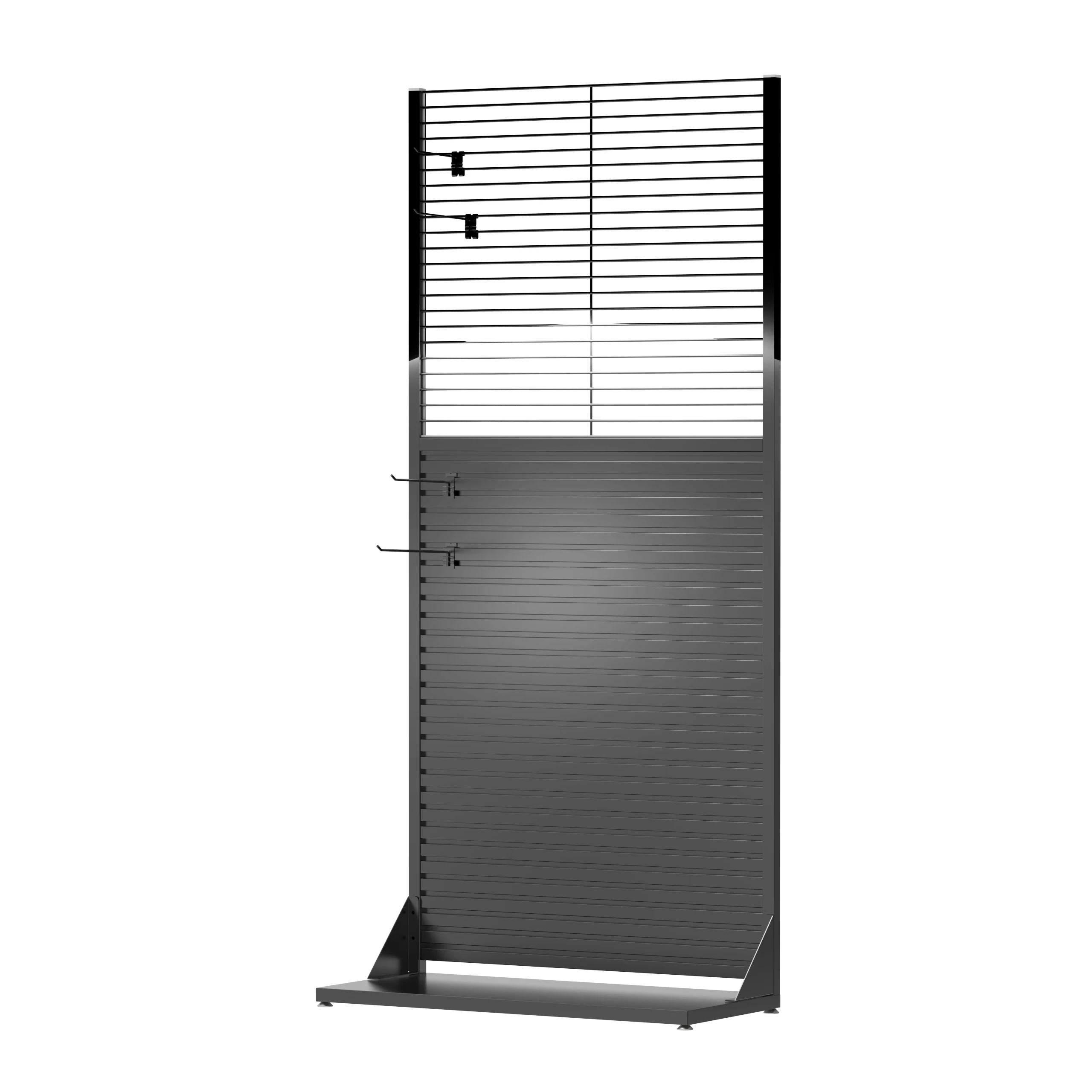 Supermarket Rack Slatwall Display Rack Metal Slat Wall Panel Display Racks and Stands Slat Wall Display Standing Floor