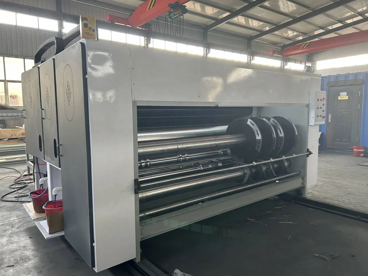 JIALONG new chain feeding type carton flexo printing machine slot system