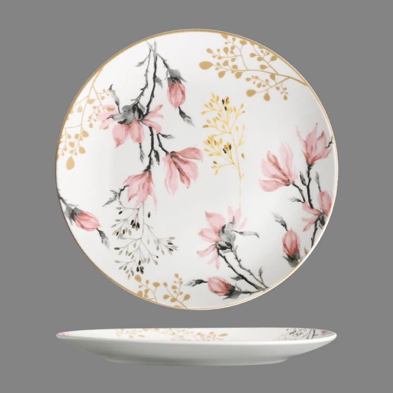 Factory direct sales 16 piece dinnerware set decals elegant dinner sets luxurious porcelain plate bowl ceramic tableware set