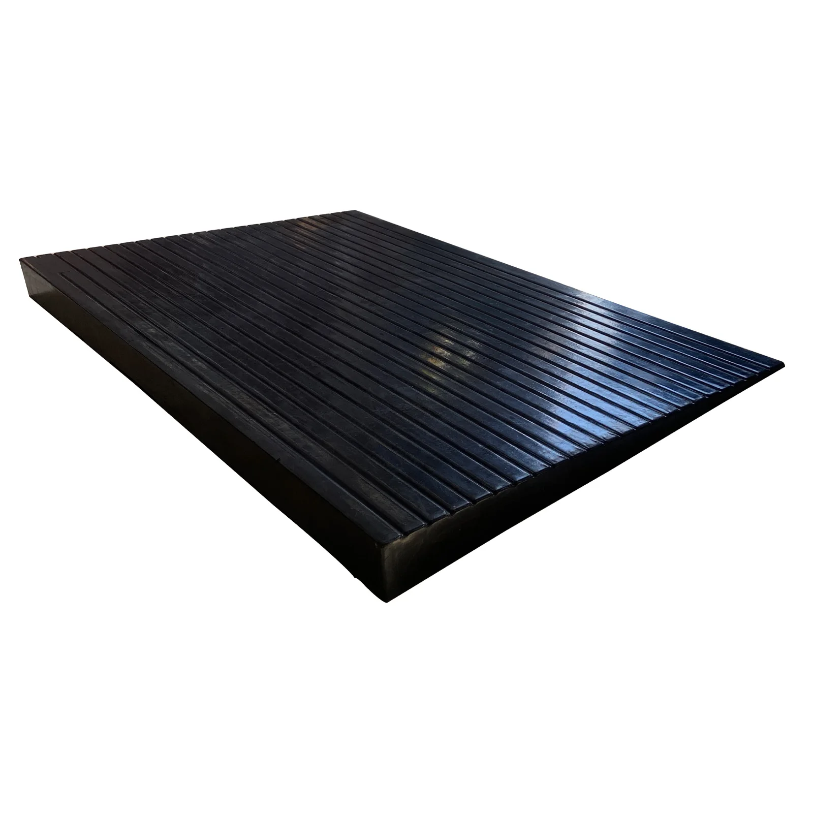 70mm Height Solid Straight Rubber Wheelchair Threshold Door Ramp For Doorway