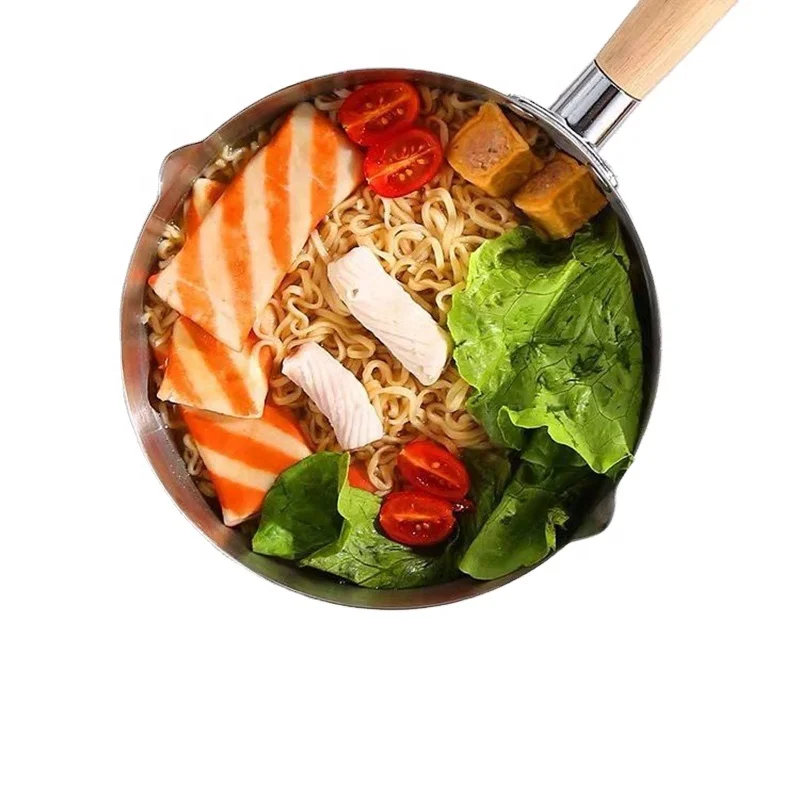 Safe And Convenient Design Kitchen Pots Stainless Steel Durable Kitchenware Pots And Pans Easy To Operate Wok Pan