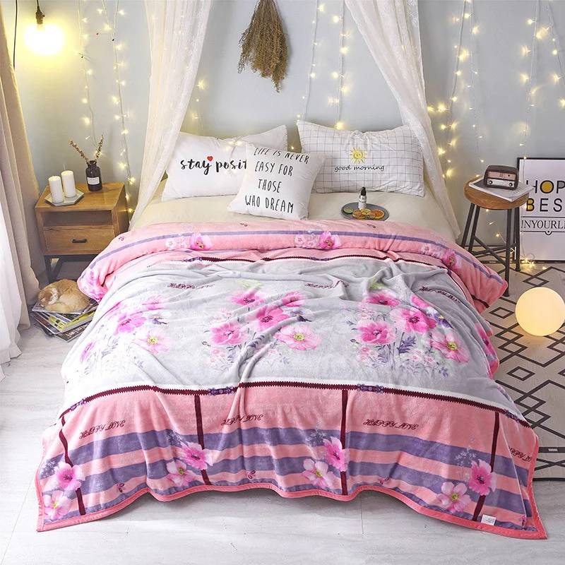 multi style printed colorful high quality soft flannel blanket