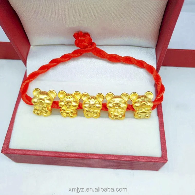 European Coin Gold Crosses Wufu Rat Accessories Brass Gold Plated Wufu Rat Exquisite Craftsmanship Gold Jewelry Accessories