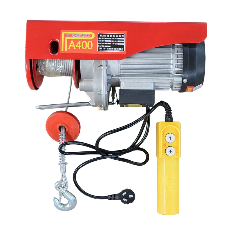 Small Electric Cable Winch Mini Electric Lift Motor Crane Tool Micro Electric Wire Rope Hoist
