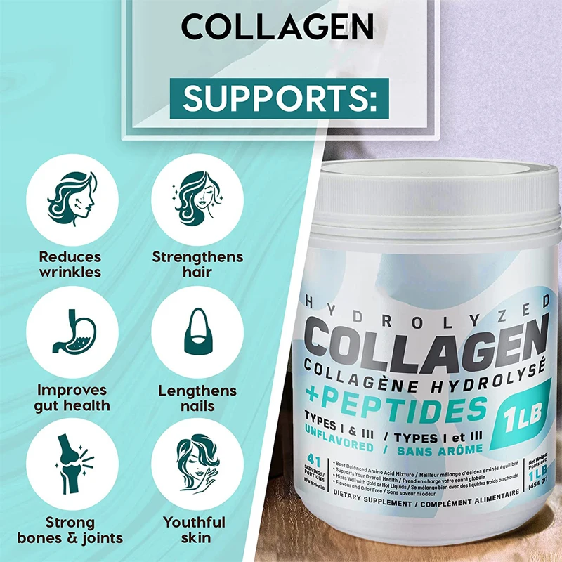 Private Label Collagen Powder Protein Vitamins Anti-Aging Healthy Skin Hair Nails Joint Support OEM ODM Available