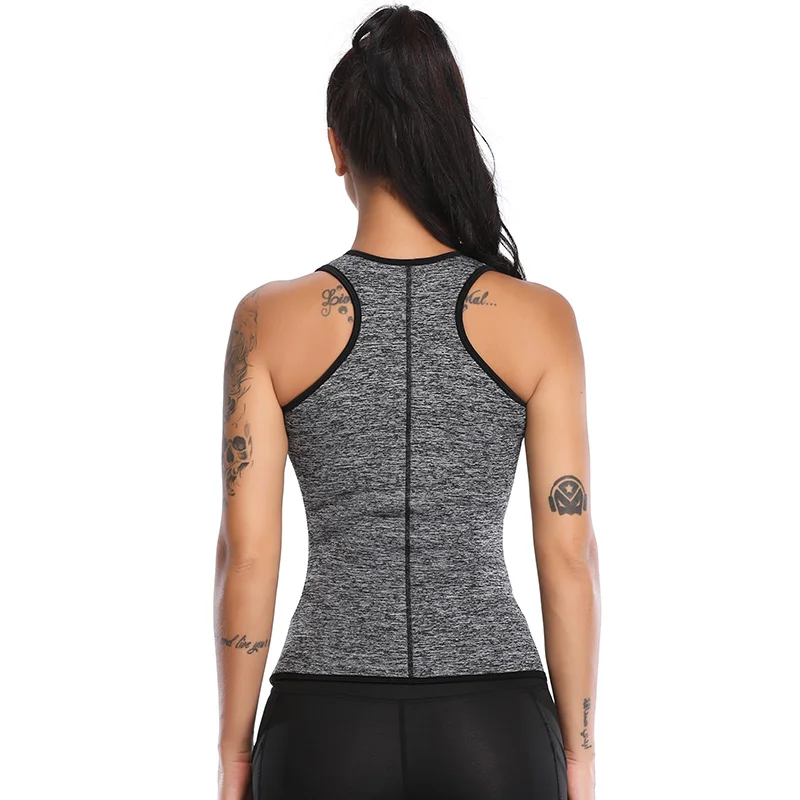 CHANGNORE ODM gaines amincissante ceinture lombaire adjustable belt tank top neoprene waist trainer vest for women with zipper