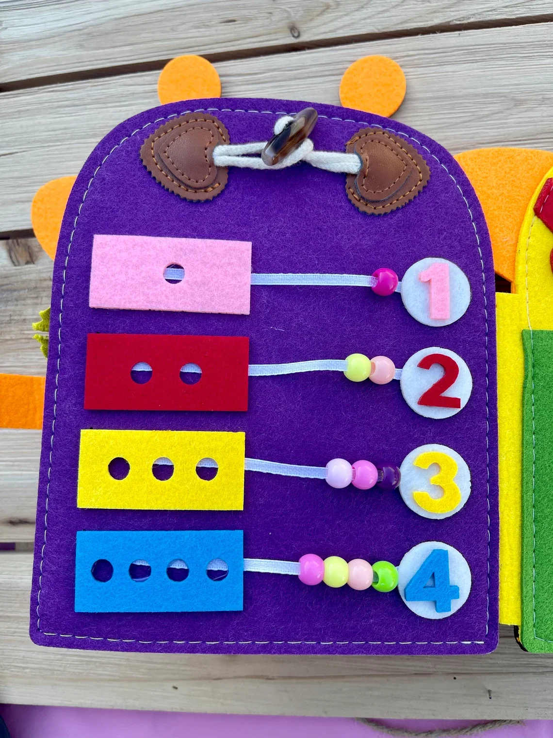 Children Quiet felt busy book Montessori learning book for babies toddlers and younger kids for sensory and creative play