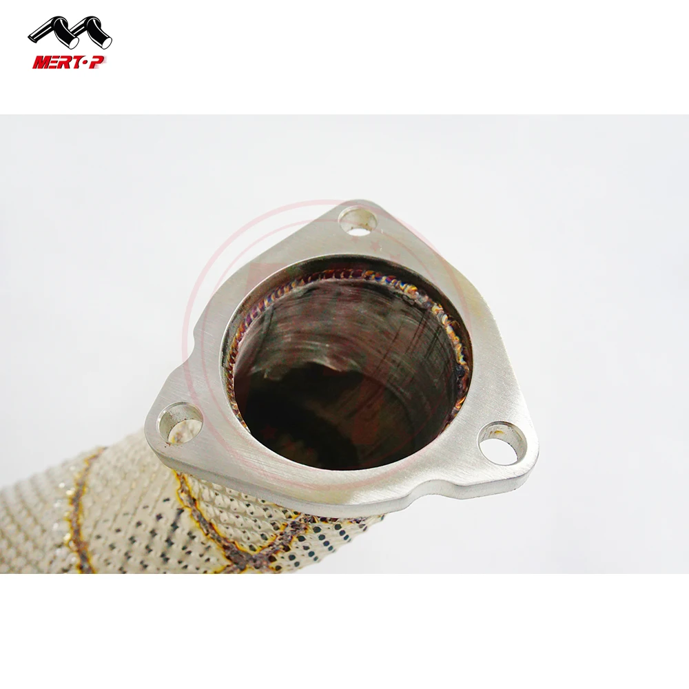 Mertop SS304 Exhaust Downpipe for Au di B9 S4 S5 2010-2017 Downpipe with heat shield