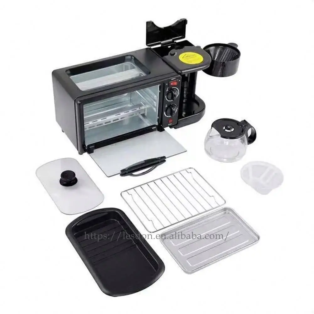 Household Automatic Electric Bread Machine Multi-function Toaster 3in1 Breakfast Makers Machine for Kitchen Use