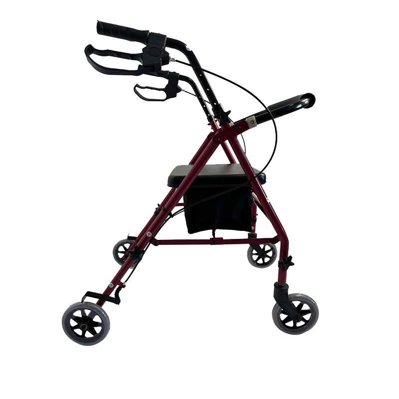 Aluminum Frame Assisted walking wheelchair Adult Disability Walker With Seat Labor saving Rollator with Basket